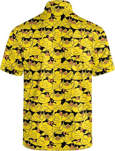 Golf Shirts for Men Dry Fit Classic Sunglass Rubber Duck Short Sleeve Casual Outfit Polo Shirt in Saudi Arabia