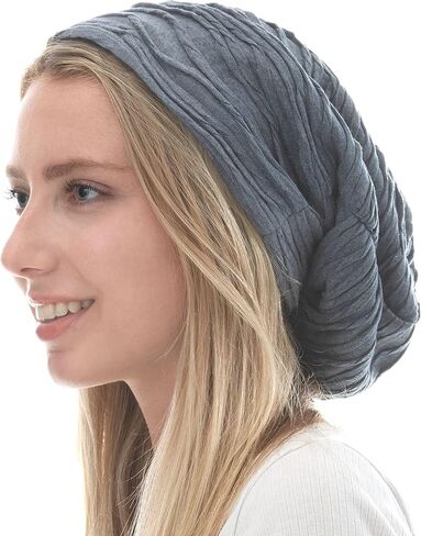قبعة شتوية فضفاضة ذات طراز Chemo Slouchy على شكل سرطان للنساء، قبعة شتوية مبطنة بالصوف in Kuwait
