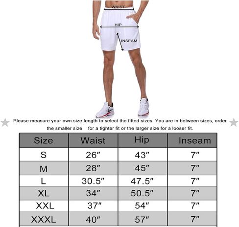 شورت HISKYWIN الرجالي للجري سريع الجفاف مقاس 7 بوصات شورت شبكي للركض مع جيوب بسحاب in Kuwait
