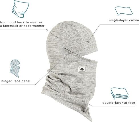 Turtle Fur Stria Quantum Balaclava Face Mask Hood Neck Warmer in Kuwait