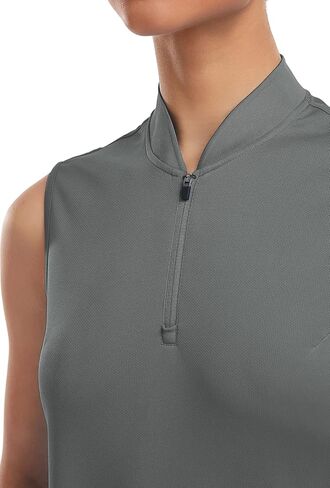 المرأة جولف بولو قميص بلا أكمام الجافة تناسب السيدات البريدي الياقة تانك الأعلى SPF 50 + قمصان التنس Mositure فتل in Kuwait