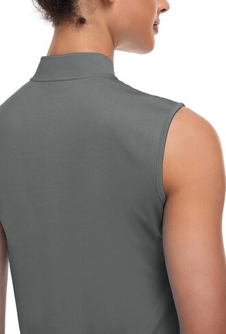 المرأة جولف بولو قميص بلا أكمام الجافة تناسب السيدات البريدي الياقة تانك الأعلى SPF 50 + قمصان التنس Mositure فتل in Kuwait