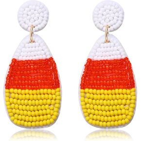 Boderier Halloween Earrings for Women Statement Spooky Spider Bat Beaded Drop Earrings for Halloween Costumes Decorations Party Jewelry Gifts