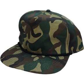 THATSRAD Camouflage Retro Rope Snapback Hat Camo Hunting 90's