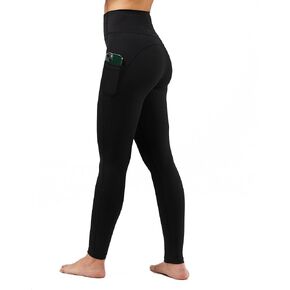 سروال يوجا نسائي عالي الخصر من Everweekend مع جيب للتحكم في البطن وتمارين رياضية وجري وصالة ألعاب رياضية غير شفافة in Kuwait