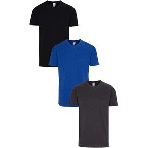 Have It Tall Men's CVC Soft Blend Slim Fit T Shirt 3-Pack