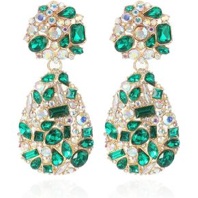 ATIMIGO Rhinestone Teardrop Dangle Earrings Trendy Crystal Drop Statement Earrings hypoallergenic Chandelier Fashion Earrings for Women in Saudi Arabia