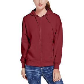 KOWSPORT Women's Zip Up Hoodie Soft Brushed Fleece Casual Hooded Sweatshirts for Women Size S-2XL