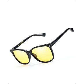 LVIOE Night Driving Glasses for Women Men Anti Glare Polarized Yellow Night Vision Glasses Night Time Improve Clarity LN22526