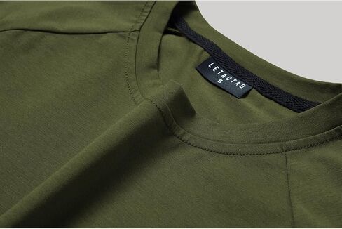 LETAOTAO Mens Hipster T Shirts Workout Longline T-Shirt Curved Hem Top Tees Shirt in Kuwait