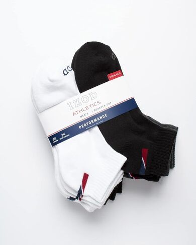 IZOD Men's Athletic Socks - Performance Cushion Quarter Socks (10 or 12 Pack) in Saudi Arabia