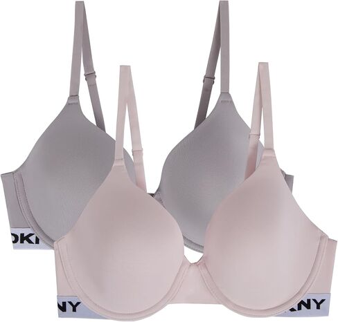 DKNY Women's Contrast Logo Full Coverage Wired T-Shirt Bra in Saudi Arabia