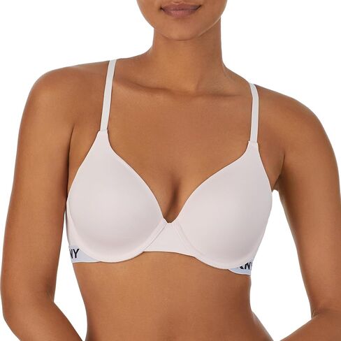 DKNY Women's Contrast Logo Full Coverage Wired T-Shirt Bra in Saudi Arabia