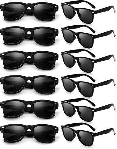 Dwenarry 12 Pack Neon Party Sunglasses Bulk Retro Sunglasses Party Favors 80s Trendy Sunglasses for Adults… in Saudi Arabia