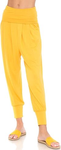iconic luxe Women's Banded Waist Harem Jogger Pants with Pockets in Kuwait