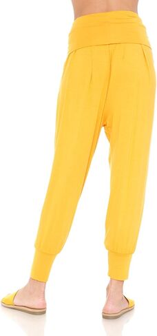 iconic luxe Women's Banded Waist Harem Jogger Pants with Pockets in Kuwait