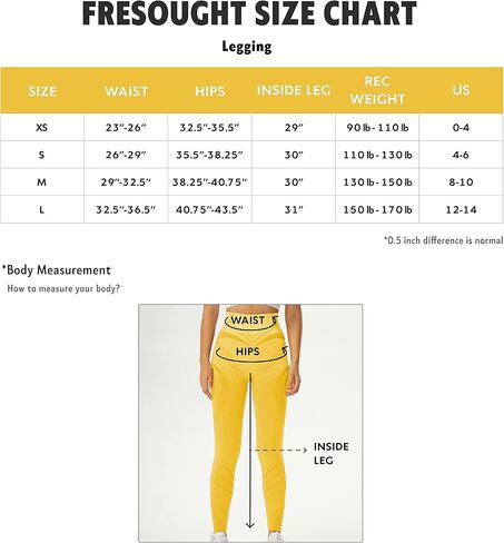 FRESOUGHT Workout Tummy Control Gym Leggings for Women, Seamless High Waist Athletic Butt Lifting Yoga Pants in Kuwait