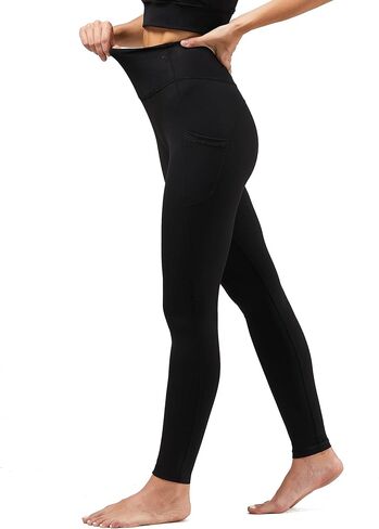 سروال يوجا نسائي عالي الخصر من Everweekend مع جيب للتحكم في البطن وتمارين رياضية وجري وصالة ألعاب رياضية غير شفافة in Kuwait