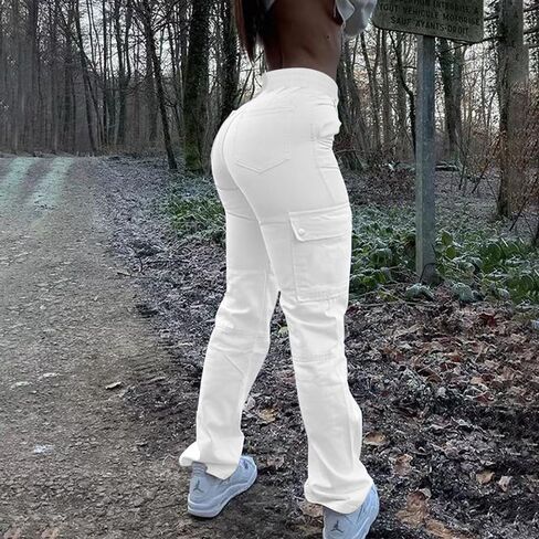 سراويل SESERAGI للسيدات للعمل بخصر عالٍ ملابس الشارع كاربنتر للسفر سراويل نسائية برباط للمشي لمسافات طويلة in Kuwait