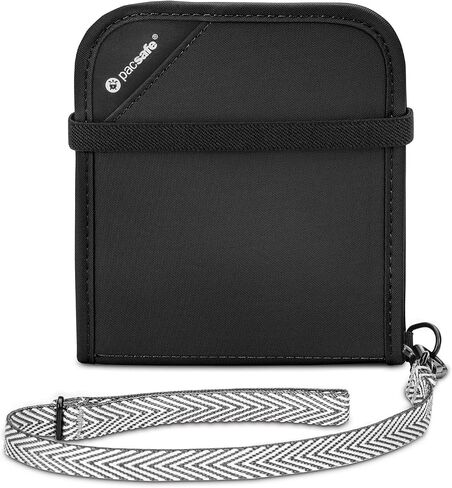 Pacsafe Rfidsafe V100 Anti-theft Blocking Bi-Fold Wallet, Black in Saudi Arabia