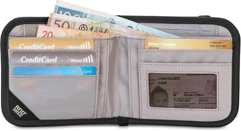 Pacsafe Rfidsafe V100 Anti-theft Blocking Bi-Fold Wallet, Black in Saudi Arabia