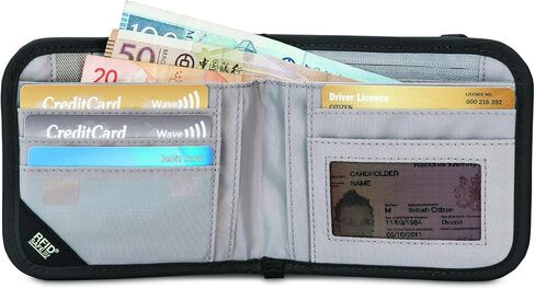 Pacsafe Rfidsafe V100 Anti-theft Blocking Bi-Fold Wallet, Black in Saudi Arabia
