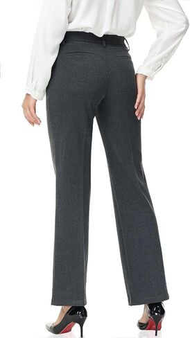 Soojun Women's Comfort Flex Waist Straight Leg Dress Pants in Kuwait