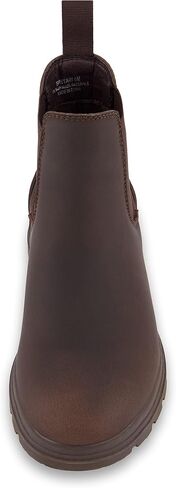 CUSHIONAIRE Women's Britain Chelsea Boots, Soft Vegan Leather, Non-Slip Sole, Memory Foam, Back Pull Tab, Ankle Boots for Women, Wide Widths in Saudi Arabia