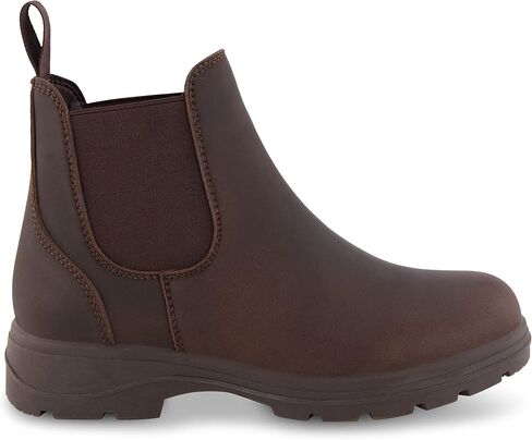 CUSHIONAIRE Women's Britain Chelsea Boots, Soft Vegan Leather, Non-Slip Sole, Memory Foam, Back Pull Tab, Ankle Boots for Women, Wide Widths in Saudi Arabia