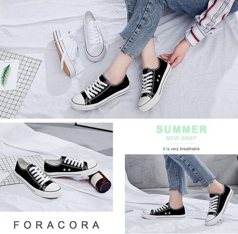 أحذية رياضية نسائية من القماش من FRACORA ذات رقبة منخفضة وأربطة على الموضة in Kuwait