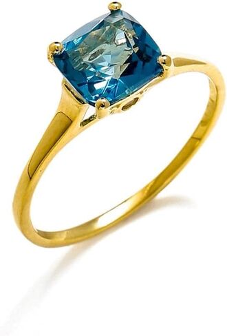 YoTreasure 1.81 ct. t.w. London Blue Topaz 10kt Yellow Gold Solitaire Ring Jewelry in Saudi Arabia