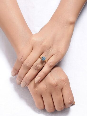 YoTreasure 1.81 ct. t.w. London Blue Topaz 10kt Yellow Gold Solitaire Ring Jewelry in Saudi Arabia
