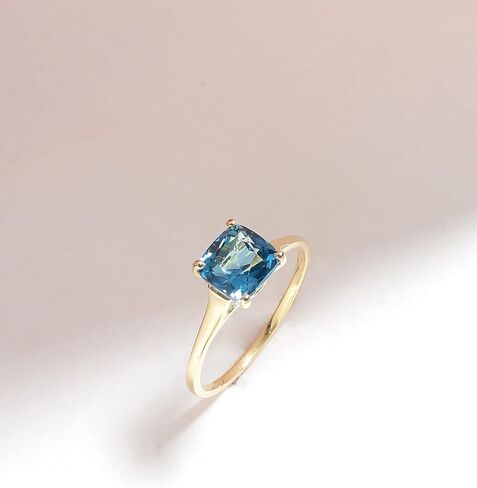 YoTreasure 1.81 ct. t.w. London Blue Topaz 10kt Yellow Gold Solitaire Ring Jewelry in Saudi Arabia