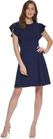 DKNY Women's Ruffle Sleeve Fit an Flare in Kuwait