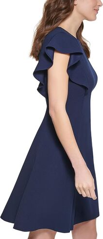 DKNY Women's Ruffle Sleeve Fit an Flare in Kuwait