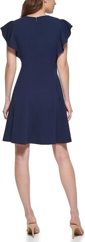 DKNY Women's Ruffle Sleeve Fit an Flare in Kuwait