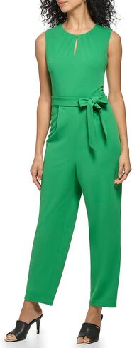 DKNY Womens Sleeveless Scuba Crepe Jumpsuit in Saudi Arabia