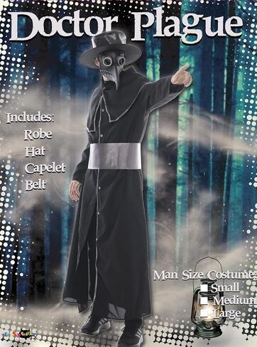 EraSpooky Plague Doctor Costume Men Halloween Party Warlock Coat Steampunk Medieval Suits with Hat in Saudi Arabia