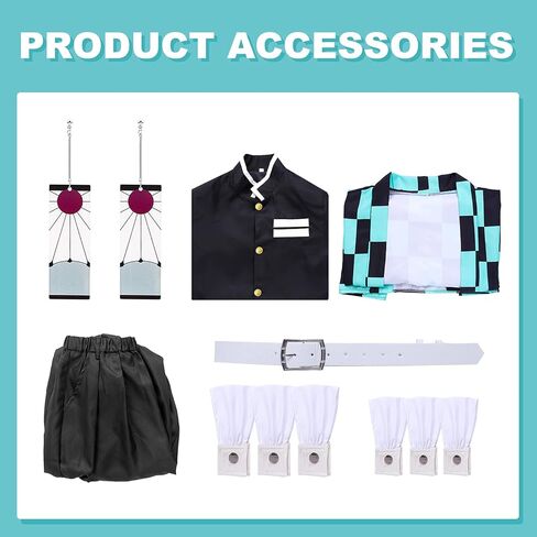 زي ميتابارتي تانجيرو نيزوكو التنكري للرجال، زي قاتل الشياطين للبالغين والأطفال in Kuwait