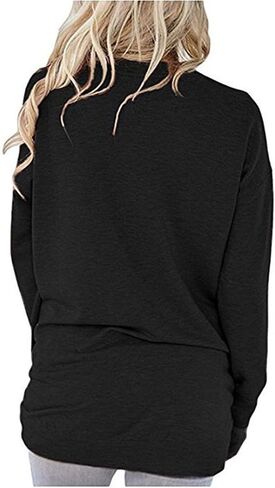 ZILIN Women's Casual Letter Print Crewneck T-Shirt Long Sleeve Tunic Tops Sweatshirt with Pockets in Kuwait