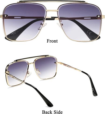 COASION Tony Stark Sunglasses Costume Eyewear Retro Square Aviator Sun Glasses Frames for Men Women in Kuwait