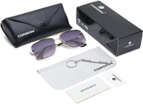 COASION Tony Stark Sunglasses Costume Eyewear Retro Square Aviator Sun Glasses Frames for Men Women in Kuwait