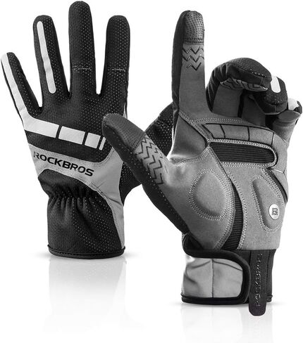 ROCKBROS Cycling Gloves Motocycle Mountain Bike Gloves Full Finger Biking Gloves for Men Bicycle Gloves in Saudi Arabia
