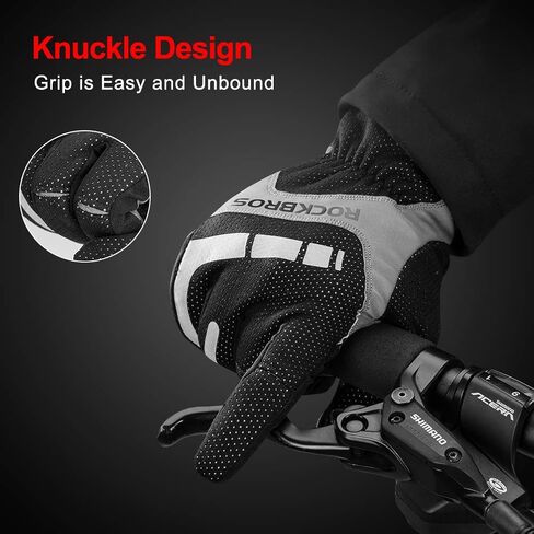 ROCKBROS Cycling Gloves Motocycle Mountain Bike Gloves Full Finger Biking Gloves for Men Bicycle Gloves in Saudi Arabia