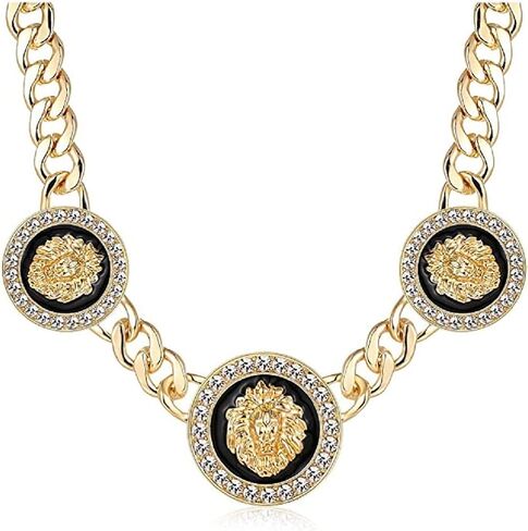 جالهام - قلادة جديدة لكرة السلة زوجات الحب والهيب هوب اتلانتا ريهانا 16 انش L مستوحاة من المشاهير سلسلة على شكل رأس الاسد in Kuwait