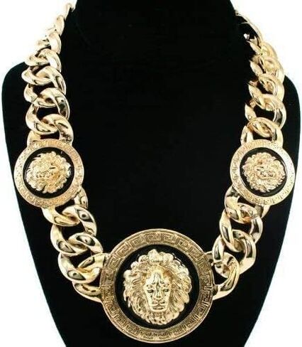 جالهام - قلادة جديدة لكرة السلة زوجات الحب والهيب هوب اتلانتا ريهانا 16 انش L مستوحاة من المشاهير سلسلة على شكل رأس الاسد in Kuwait