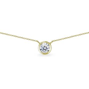 Bezel Necklace, Short Necklace, Adjustable Lengths 13-16 Inches, Choker Layering Necklace, Bridal Bridesmaids Necklace, Dainty Necklace, Choker Necklaces for Women, Sterling Silver Necklace for Women