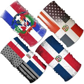 4Pcs Magic Headwear Neck Gaiter Tube Scarf Headbands Bandana Balaclava for Outdoor Running Cycling Skating Work Out