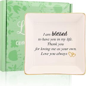 Ceramic Jewelry Tray, Peach, for Women, Jewelry Storage for Aunt from Niece, Mother's Day, Graduation, Birthday, Thanksgiving