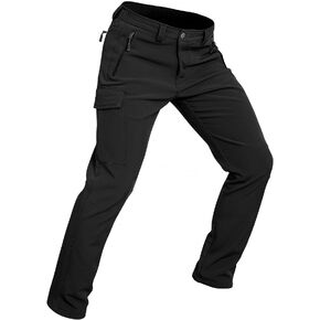 Wespornow Men's-Fleece-Lined-Hiking-Pants Water-Resistance-Snow-Ski-Pants Softshell Snowboarding Pants for Winter, Outdoor in Kuwait
